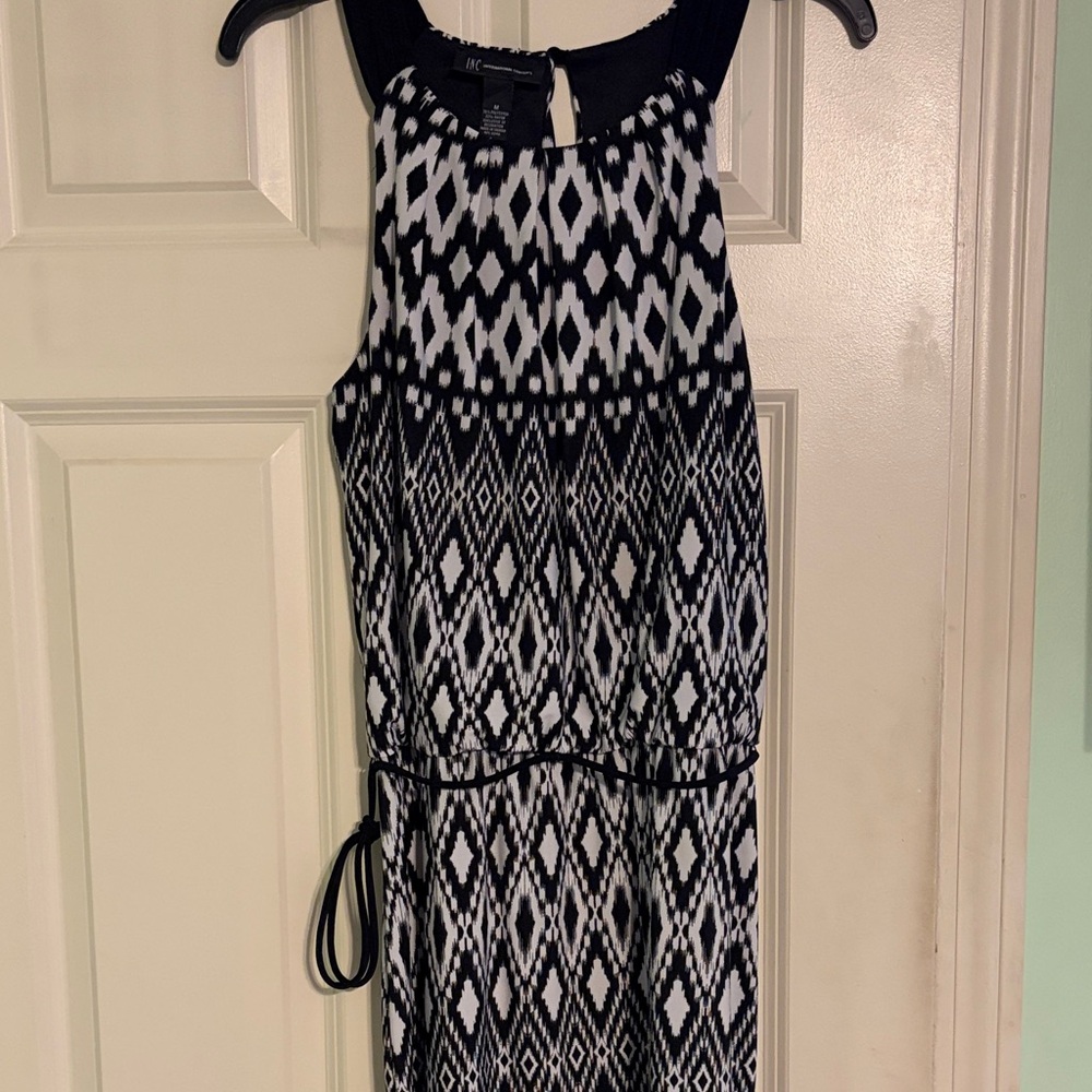INC International Concepts Black and White Maxi Dress